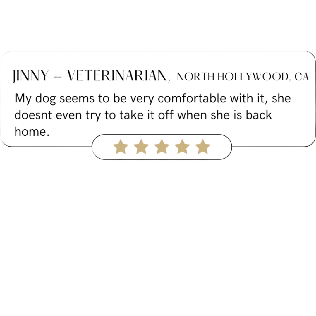 Customer feedback for UNIMIN's Comfortable Curved Collar.